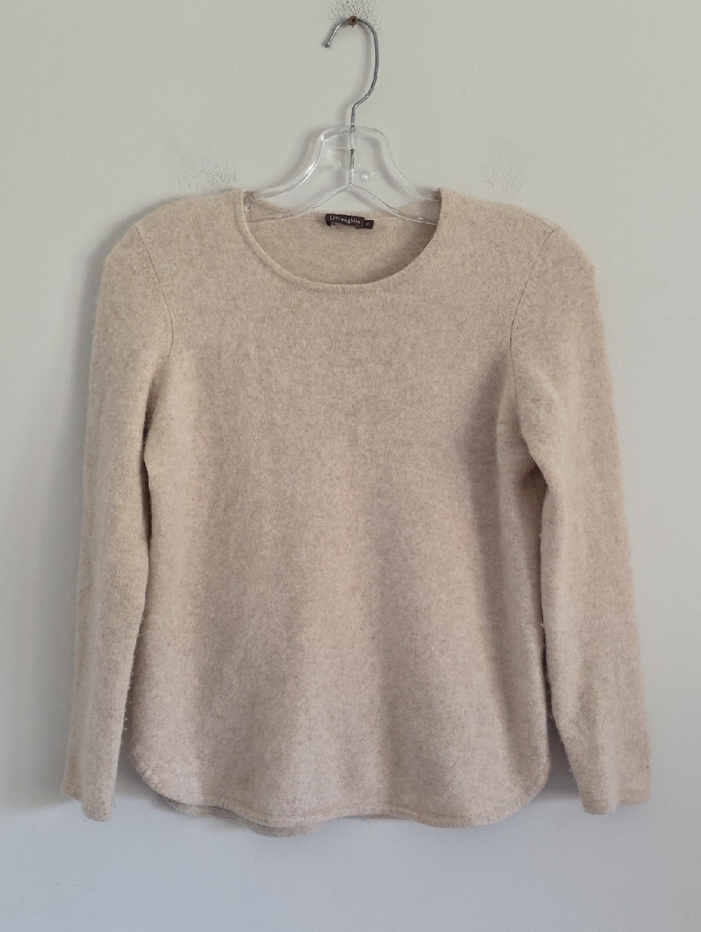 J. McLaughlin Neutral Cream Crewneck Pullover